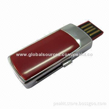 Retractable USB Flash Drives, 1 to 64GB Memory Capacity